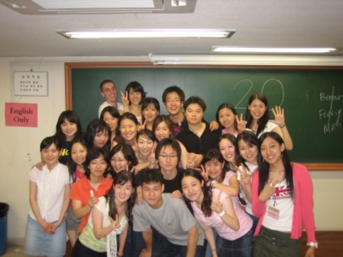 Korean students in class